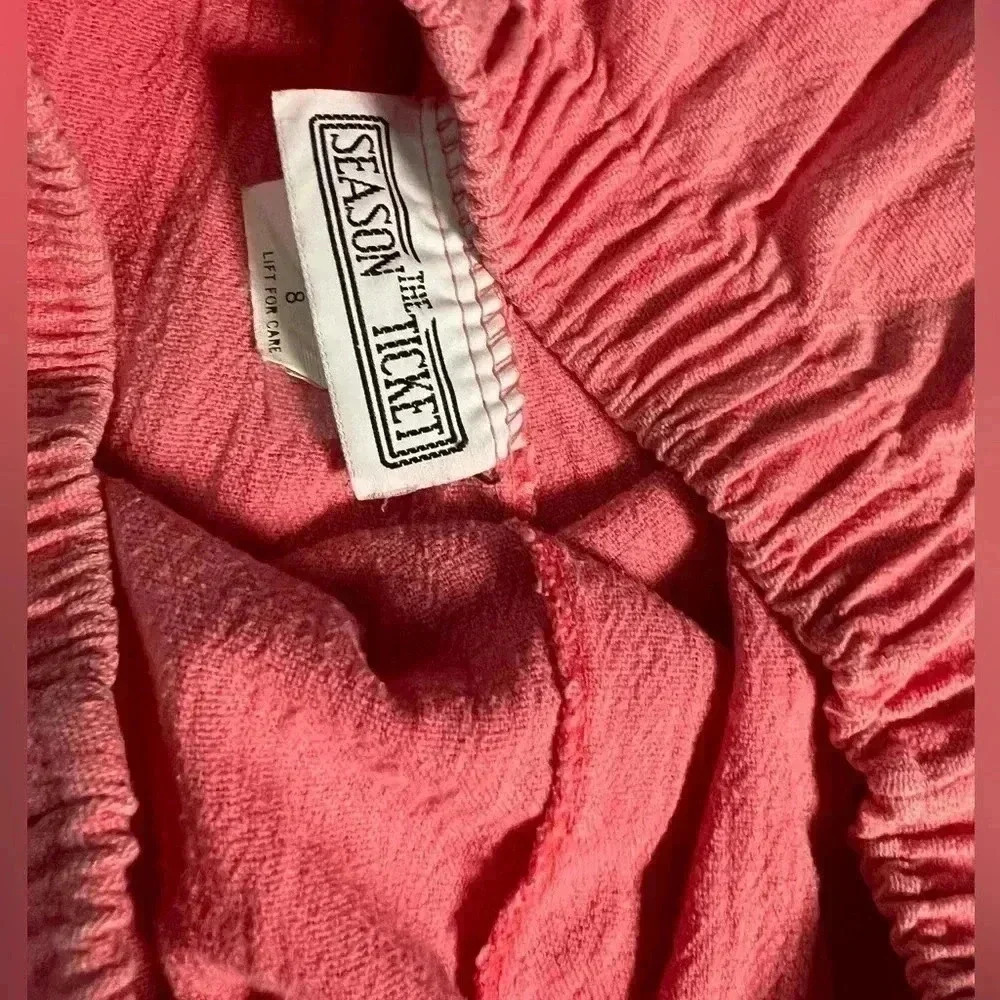Vintage 80s Salmon High Waisted Shorts The Season Ticket. Size:8 - Picture 6 of 8